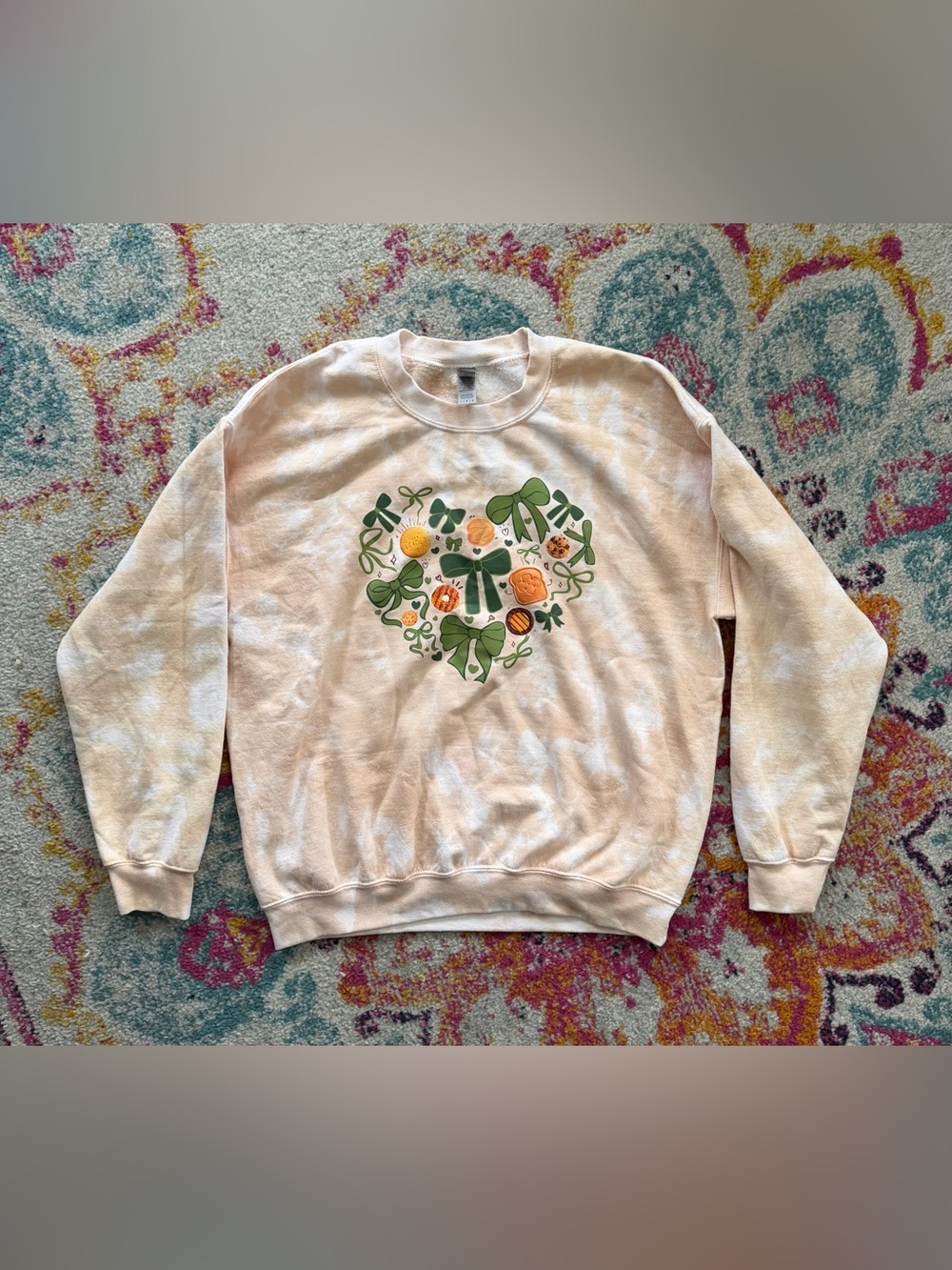 Cream Tie-Dye Girl Scout cookie Crewneck Sweatshirt